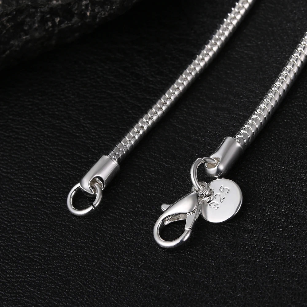 Solid Snake Chain Necklace For Women Fashion Jewelry