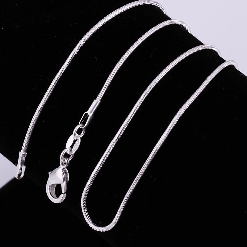Solid Snake Chain Necklace For Women Fashion Jewelry